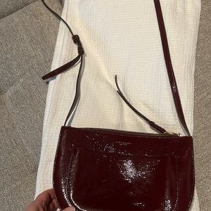 Tory Burch crossbody saddle patent purse